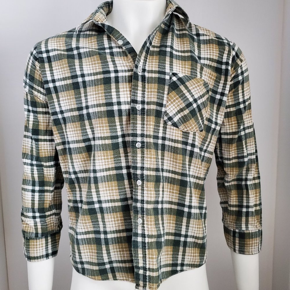 Vintage Flannel Distressed Boho USA 80'S